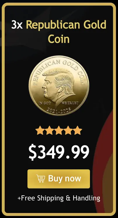 trump republican golden coin